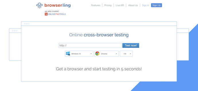 Browserling Homepage